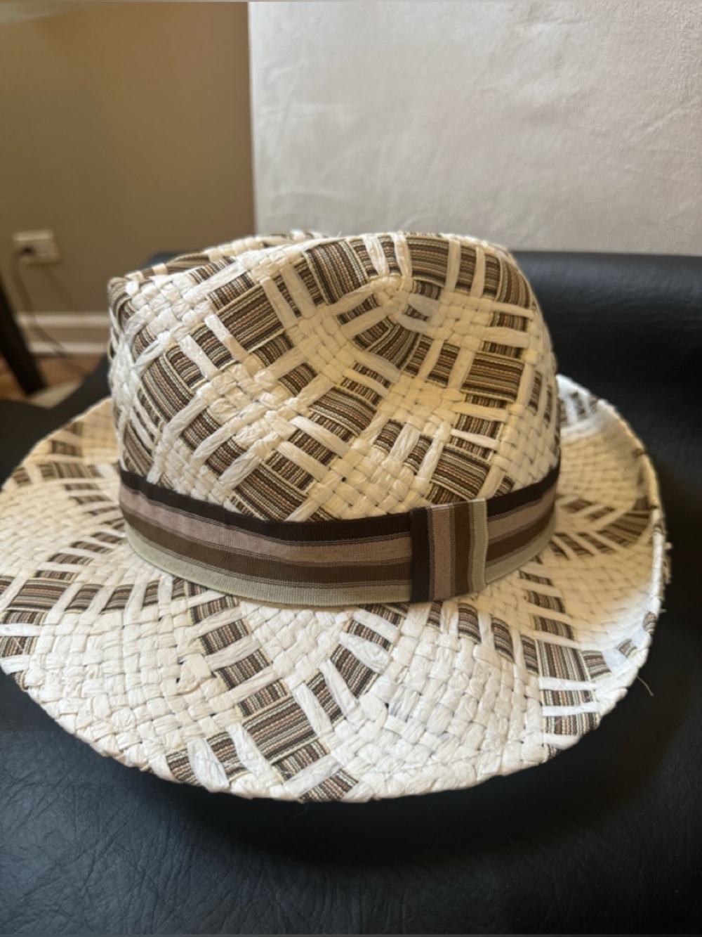 Tarnish straw fedora hat